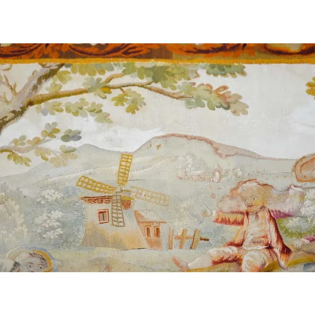 Cream 19th Century French Aubusson Tapestry For Sale - Image 8 of 13