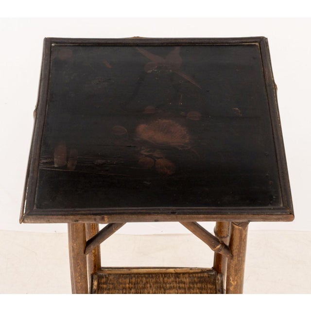 Traditional Aesthetic Movement 2-Tier Bamboo Side Table For Sale - Image 3 of 8