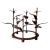 Cast Iron Corn Stalk Sculptural Candelabra, Signed 1990 Brambles For Sale
