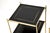 Metal Vintage Brass and Leather Side Tables, 1960s, Set of 2 For Sale - Image 7 of 10