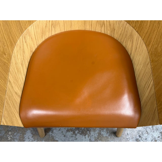 Wood Stefan Diez for E15 Ch04 Houdini Oak + Leather Armchairs, Set of Six For Sale - Image 7 of 12