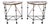 32" Classic Iron Demilunes With Rustic Tops - a Pair For Sale