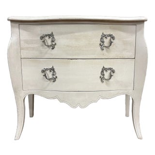Vintage Baker Furniture French Style Crackle Painted Chest or Commode For Sale