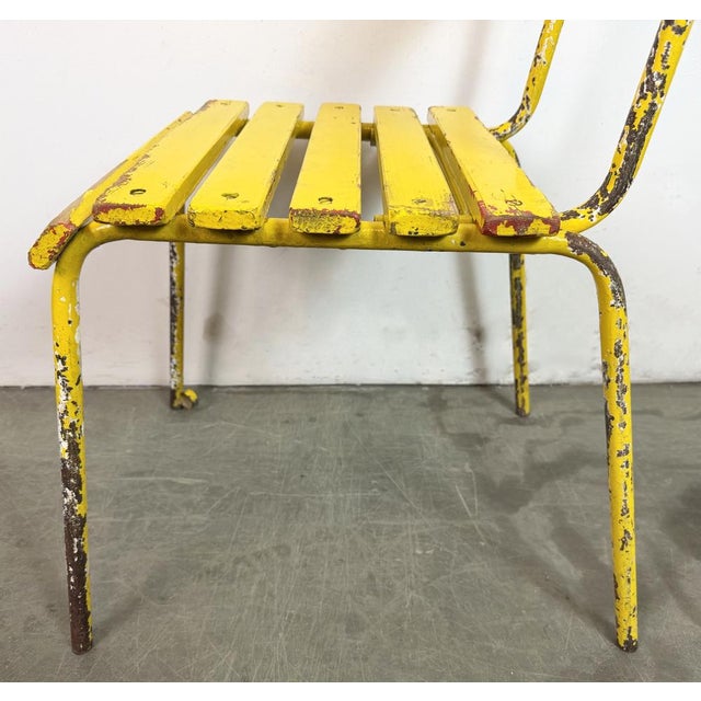 Vintage Industrial Yellow Chair, 1960s For Sale - Image 12 of 16