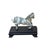 Galloping Metal Silver Color Painted Horse Figure W Case For Sale - Image 9 of 12