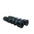 A striking pair of tall sculptural candlesticks crafted from dark charcoal-toned natural stone. Each features a bold...