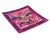 Asian Square Magenta Phoenix Bats Blossom Flower Fabric Display Art For Sale - Image 4 of 8