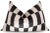 Contemporary Contemporary Black & White Velvet Throw Pillow & Down Insert For Sale - Image 3 of 11