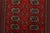 Red Bokhara Rug 3’2” X 5’2” Red Wool Tribal Hand-Knotted Oriental Carpet For Sale - Image 8 of 12