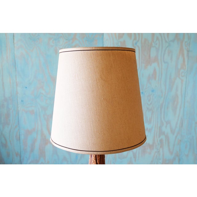 1960s Mid Century Modern Lava Drip Glaze Studio Craft Pottery Table Lamp For Sale - Image 6 of 13