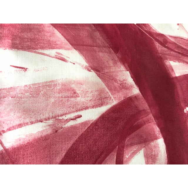 2020s Contemporary Abstract Cranberry Pink Painting Pillow Cover 22 X 22 For Sale - Image 5 of 10