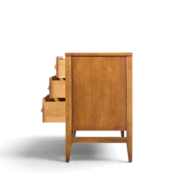 Mid 20th Century Broyhill Brasilia Mid Century Walnut and Brass Credenza For Sale - Image 5 of 10
