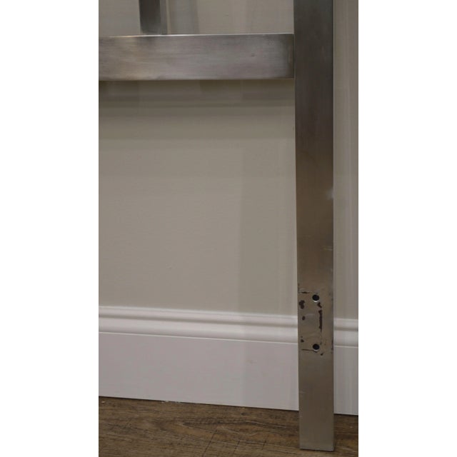 Mid Century Modern Polished Aluminum King Headboard For Sale - Image 11 of 13