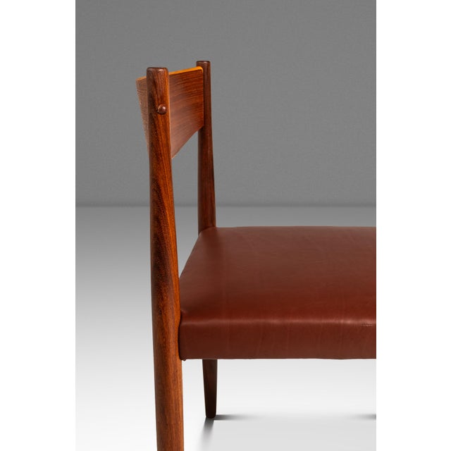 Mid-Century Danish Modern Side / Dining Chair in Teak & Leather Attributed to Poul Volther for Frem Røjle, Denmark, C. 1970s For Sale - Image 17 of 18