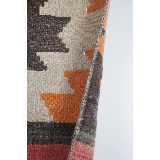 1960s Vintage Striped Turkish Kilim Runner - Stair Tread For Sale - Image 11 of 13