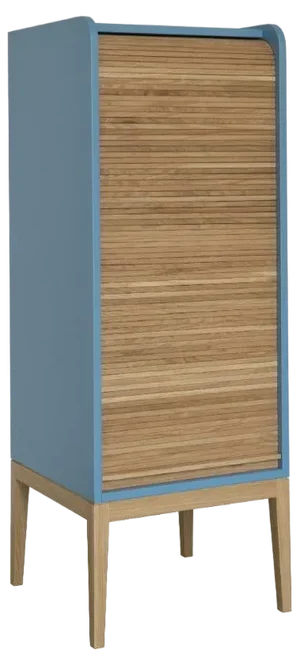 Medium Cabinet Roller Shutters in Azure by Colé Italia