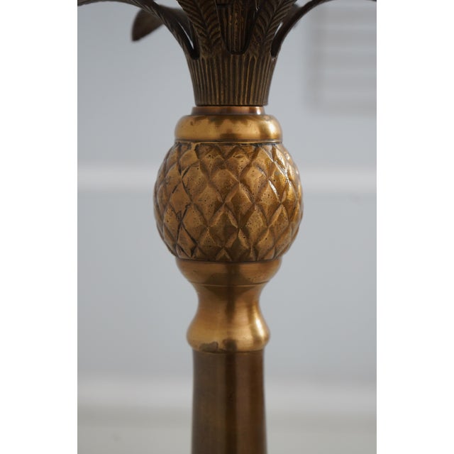 Brass Palm Tree Design Candle Stick Holder For Sale In Philadelphia - Image 6 of 10