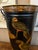 Vintage English Planter Jardiniere Urn Bird Decoupage Black Tole Aviary Décor For Sale - Image 14 of 18