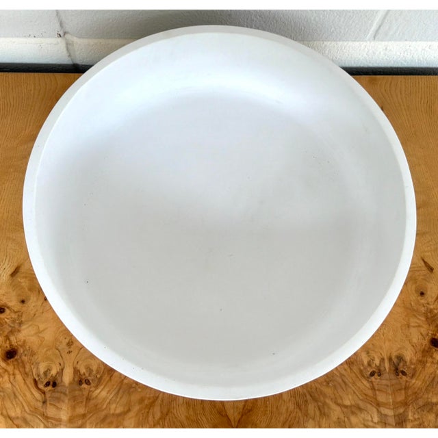 Modern Made Goods Modern White Concrete Silvia Bowl For Sale - Image 3 of 3