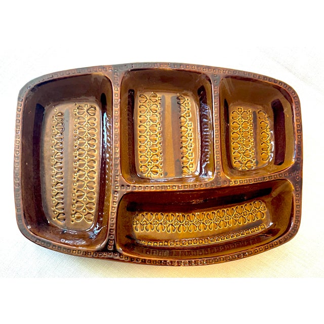 Mid-Century Modern 20th C. MCM Italian Gump’s Ceramic Divided Catchall For Sale - Image 3 of 9
