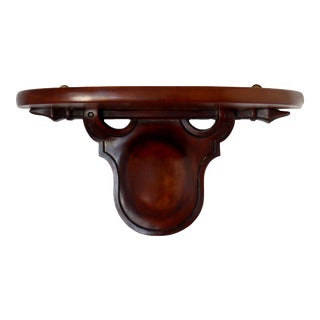 Antique English Mahogany Wall Shelf For Sale