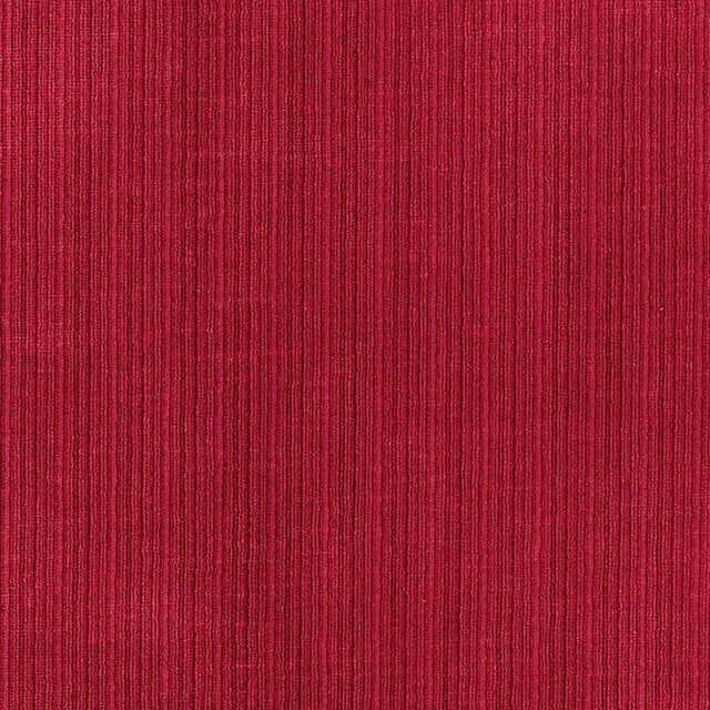 Sample - Schumacher Antique Strie Velvet Fabric in Scarlet For Sale