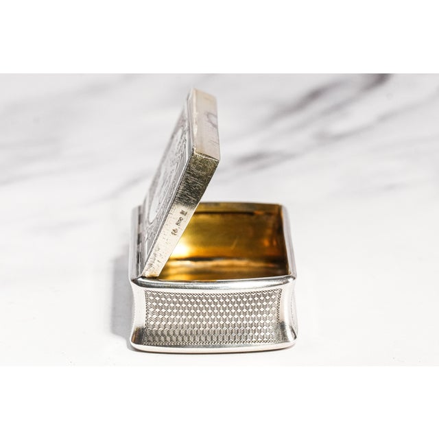 Intricate Engine Turned Pattern Antique Victorian 800 Silver Snuff Box Tobacciana For Sale In New York - Image 6 of 13