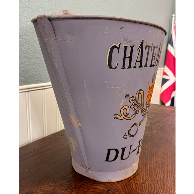 Antique French Zinc Grape Hod Wine Cellar Harvest Bucket Basket Planter C. 1900 For Sale - Image 15 of 18