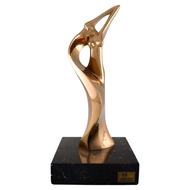 Large Modernist Female Figurine in Bronze by Tony Morey for Italica, Spain For Sale - Image 9 of 9