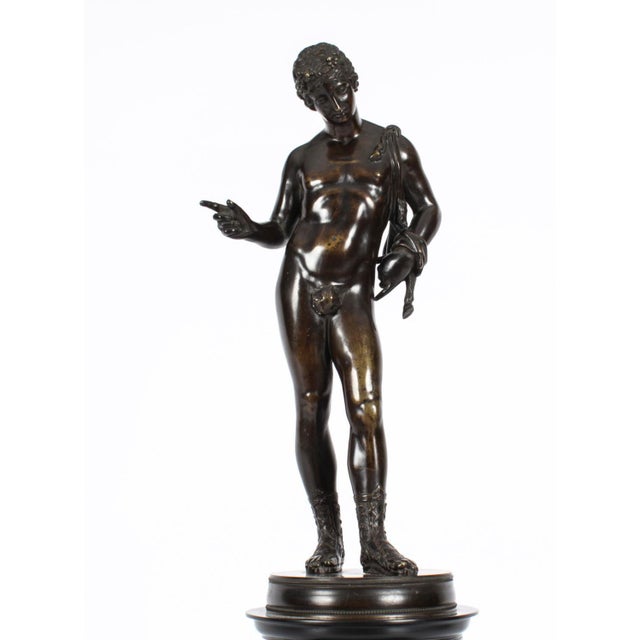 Metal Grand Tour Figure of David, 19th Century, Bronze For Sale - Image 7 of 18