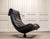 1970s Vintage Butterfly Swivel Chair in Black Leather, 1970s For Sale - Image 5 of 10