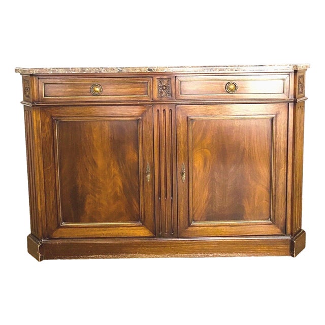 Directoire Style Mahogany and Veneer Buffet, 1800s For Sale
