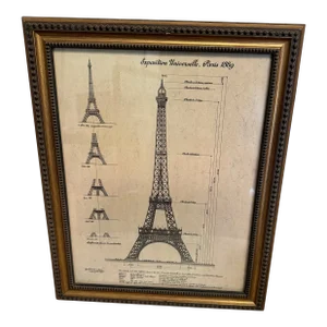 Eiffel Tower Vintage Print