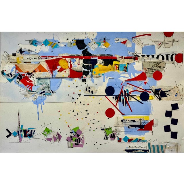 Sam Middleton, Como 88, Mixed Media Collage on Paper For Sale - Image 6 of 6