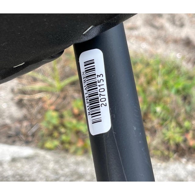 Black Ralph Lauren "City Modern Armchair" Bauhaus Style Tubular Leather Chair For Sale - Image 8 of 10