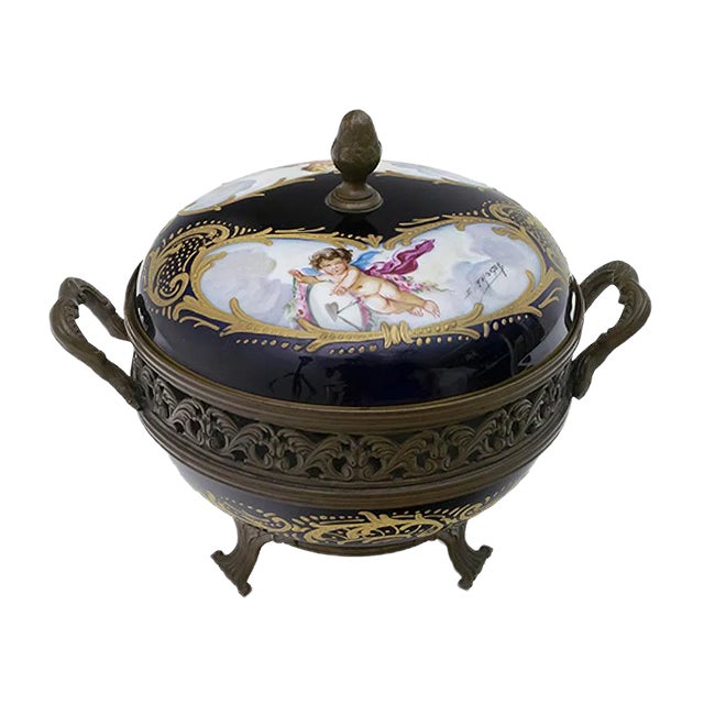 Antique French Porcelain Potpourri from Sevres, 1880s For Sale