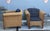 Wood and Wicker Armchairs, 1980s, Set of 2 For Sale - Image 6 of 16