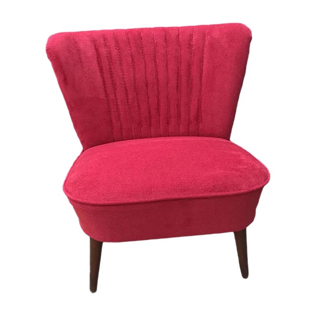 Red Cocktail Chair, 1950s For Sale