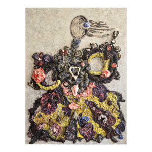38" by 51" 'The Duchess' #1 - One-of-a-Kind Contemporary Abstract Figurative Female Oil Painting by Diane Grant