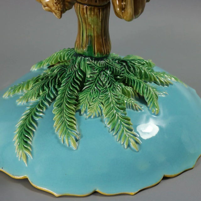George Jones Majolica Africa Lions Compote For Sale - Image 16 of 18