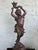 Rococo Antique-Style Figural Cherub Candle Holder in Cast Metal With Rococo Base 19.5” For Sale - Image 3 of 12