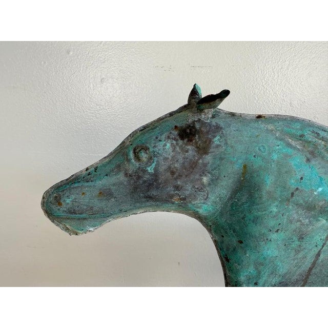 Copper Vintage Copper Horse Weathervane For Sale - Image 8 of 9