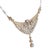 Traditional 1910s Edwardian Diamond 18k Yellow Gold and Platinum Necklace For Sale - Image 3 of 6