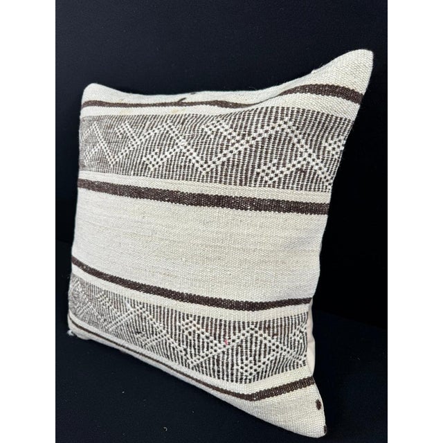 Turkish Hemp Pillow Cushion Natural Beige Brown Pillow Cushion Cover 20"x20" #30588 Enhance your home decor with our Kilim...