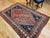 Vintage Persian Qashqai Tribal Area Rug, Hand-Knotted Wool, Geometric Pattern, 5x7, Rust & Navy For Sale - Image 4 of 16