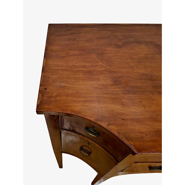 Wood American Federal Style Diminutive Inlaid Mahogany Sideboard With Key For Sale - Image 7 of 10