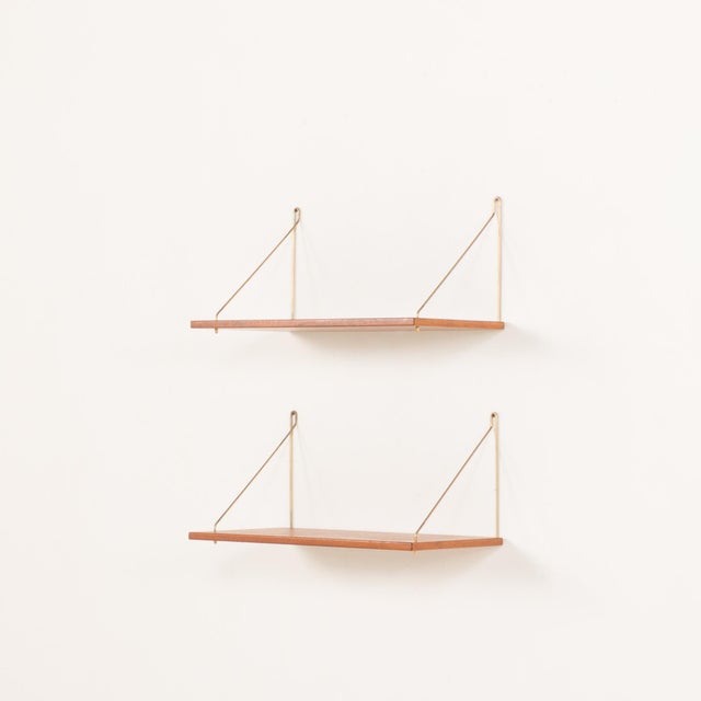 Vintage Danish Teak Floating Shelves, 1960s, Set of 2 For Sale - Image 9 of 9