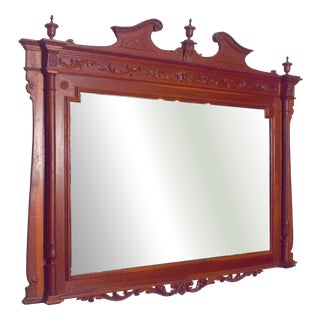 Antique Empire Wooden Mirror, 1800s For Sale