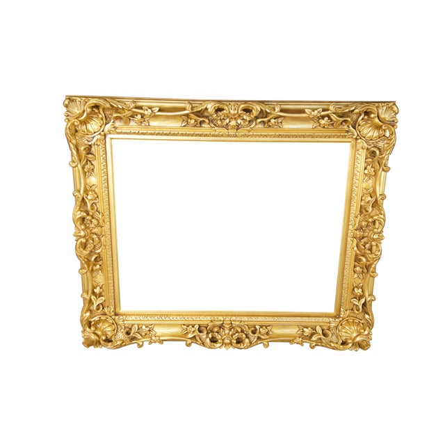 Rococo Baroque Rococo Gold Gilt Picture Oil Painting Mirror Frame Fits 24 X 30 For Sale - Image 3 of 11