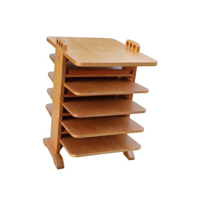 20th Century MCM Handcrafted Blonde Wood Magazine Tree For Sale In Washington DC - Image 6 of 18